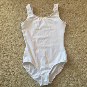 Girls White Leotard Size 6-7